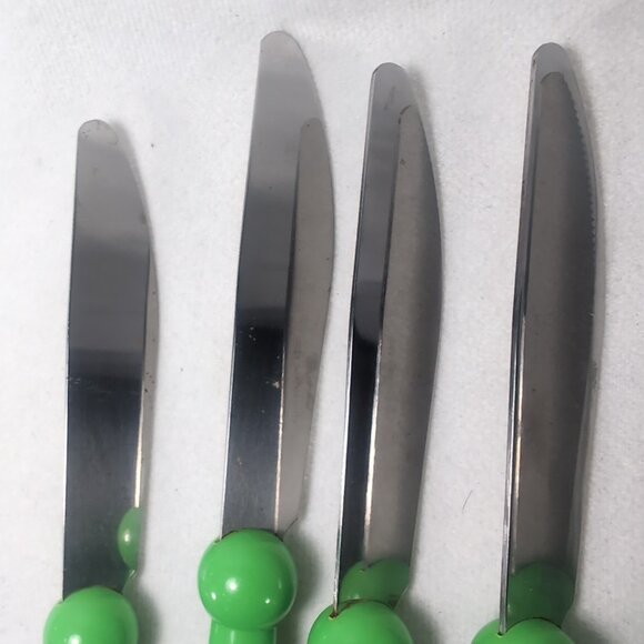 IKEA Grammatik Green 8 Lot Set Vintage Stainless Flatware Cutlery Knives Utensil - Picture 7 of 12